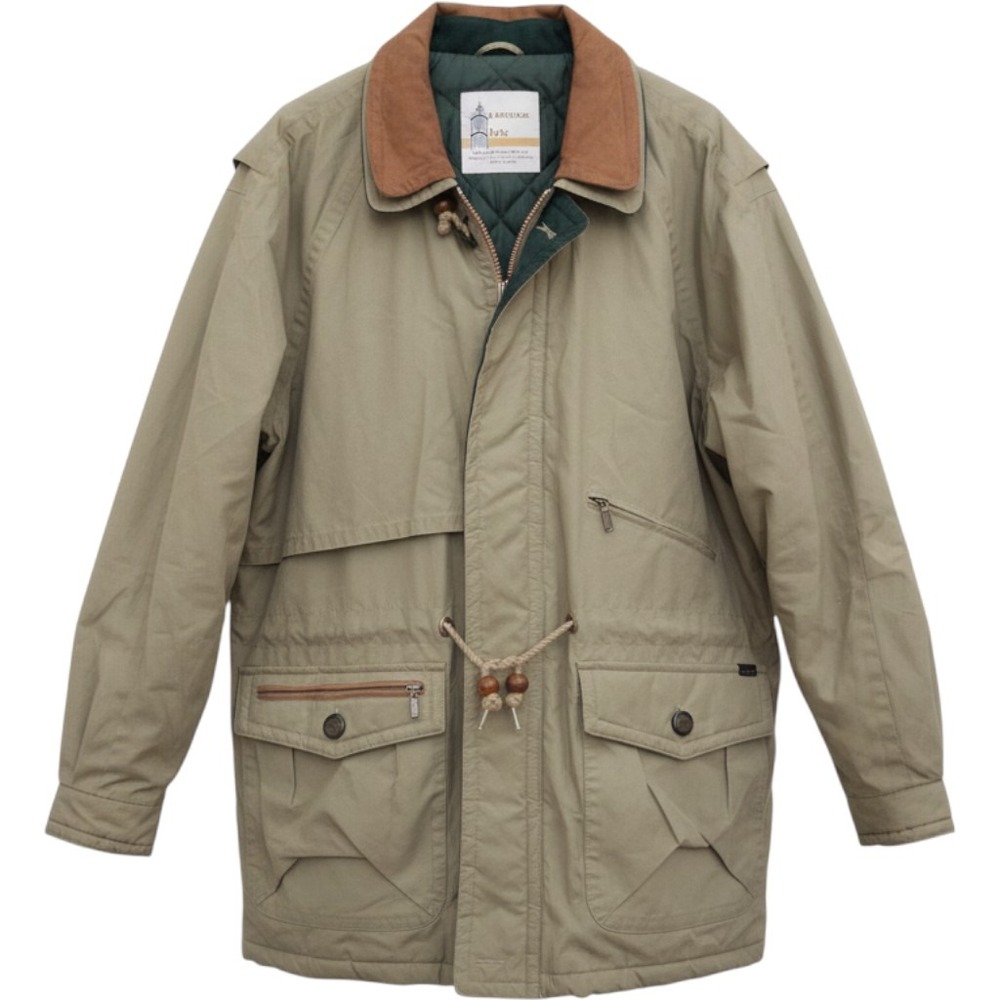London Fog Field Jacket Men L REG Khaki Vintage Thinsulate Insulated Parka Coat